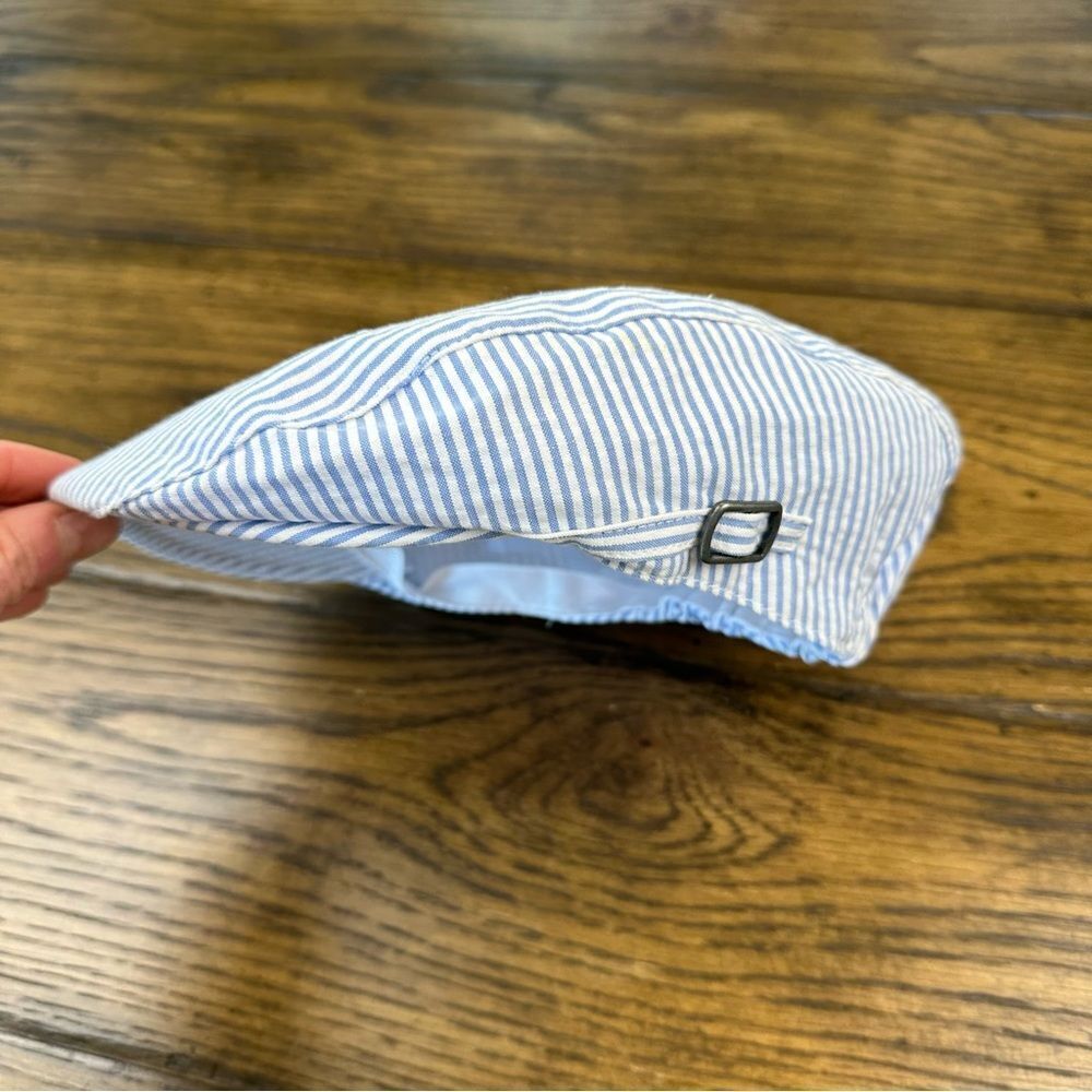 4/5 Janie and Jack Blue Seersucker Hat